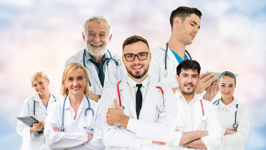 Group portrait of medical practice partners